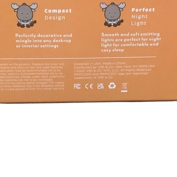 Mimico Turbo Moose Warm White Moodlight Kids Wireless LED Night Light 3 AAA NEW - Picture 8 of 9